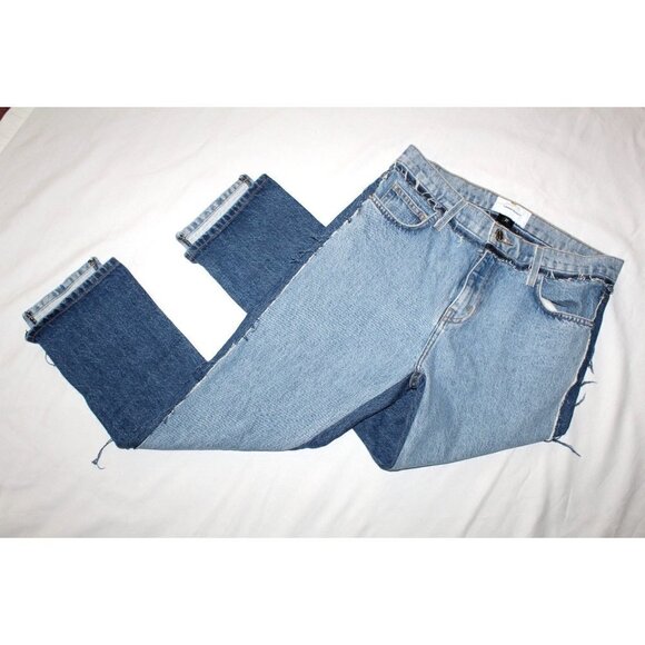 Current Elliott Somera Color Block Denims women's Straight capri jeans Size 27 - Picture 2 of 9
